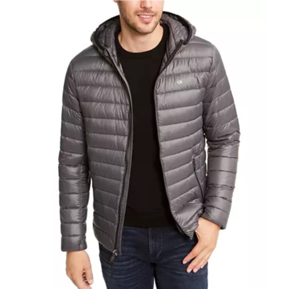 Calvin Klein Other - Calvin Klein Packable Down Puffer Zip Jacket Gray